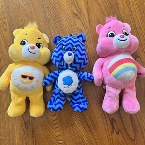 Lot of 3 Care Bears 2020‎ 10" Plush - Funshine & Cheer & Grumpy